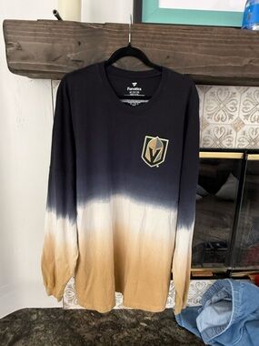 Fanatics Black White Tan Vegas Golden Knights Ombre Long-Sleeve Tee